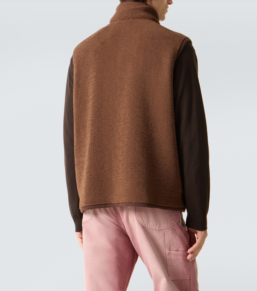 Gilet in teddy con pelle | Moncler