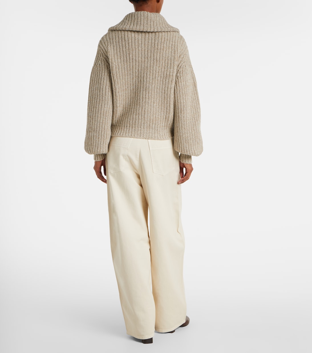 Ribbed-knit alpaca and yak wool cardigan | Lemaire