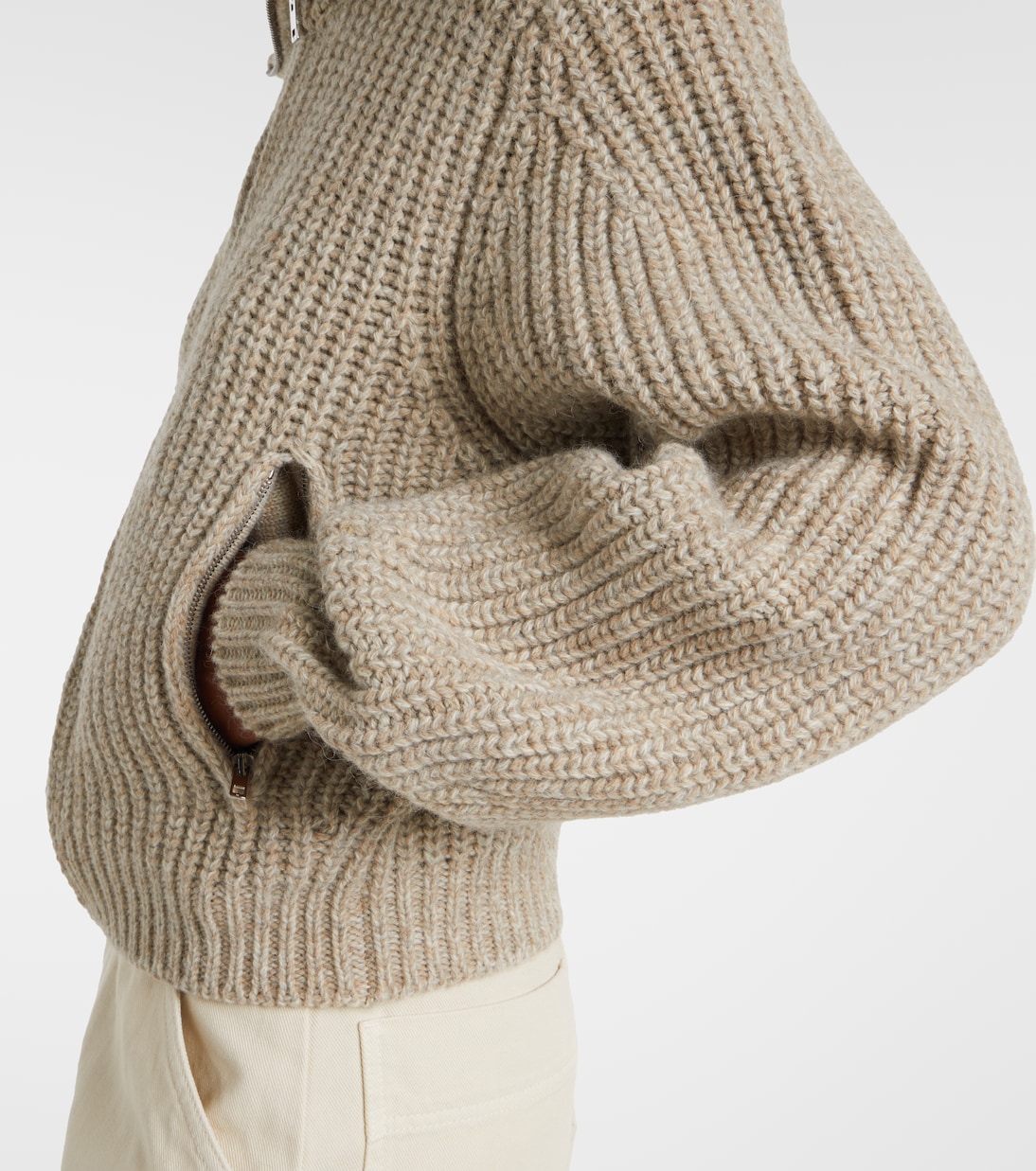 Ribbed-knit alpaca and yak wool cardigan | Lemaire