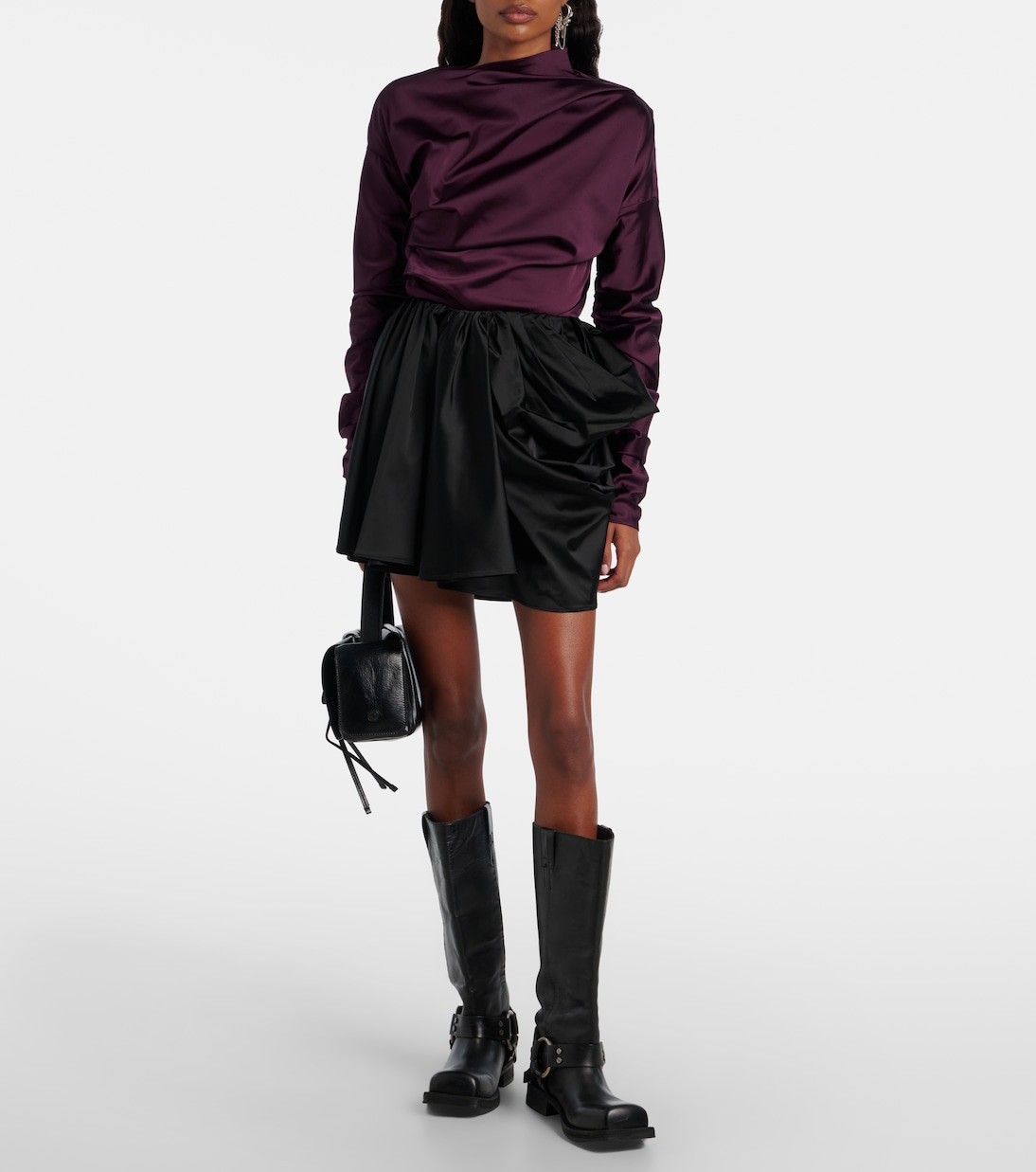 Draped miniskirt | Ganni