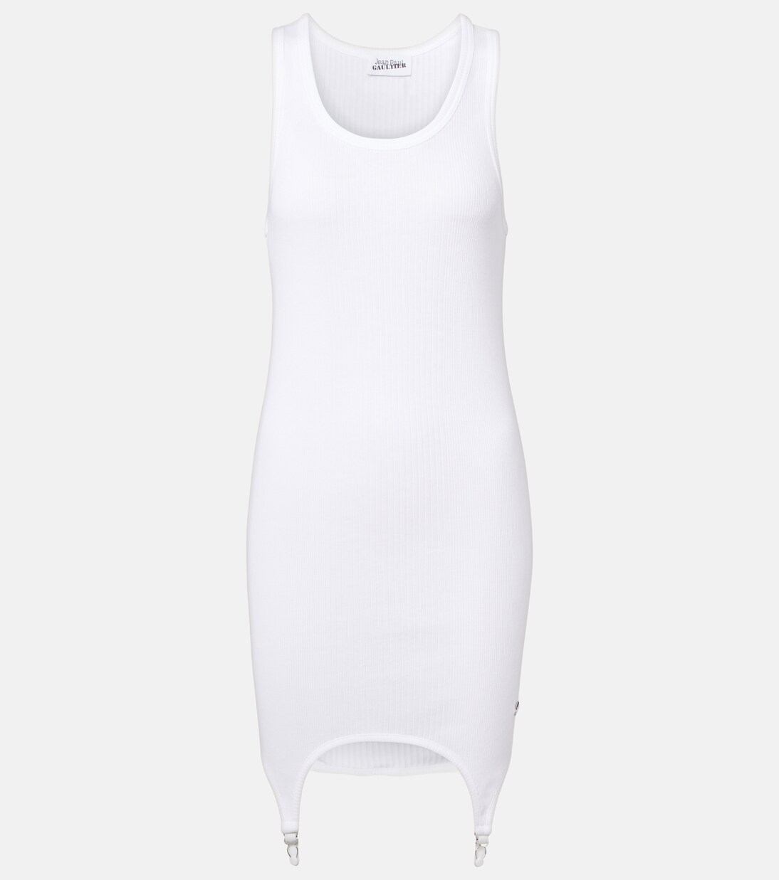 Ribbed-knit cotton jersey minidress | Jean Paul Gaultier