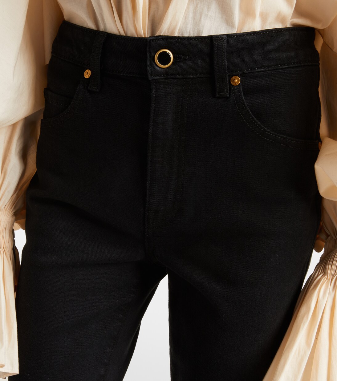 Jeans flared cropped Vivian a vita alta | Khaite