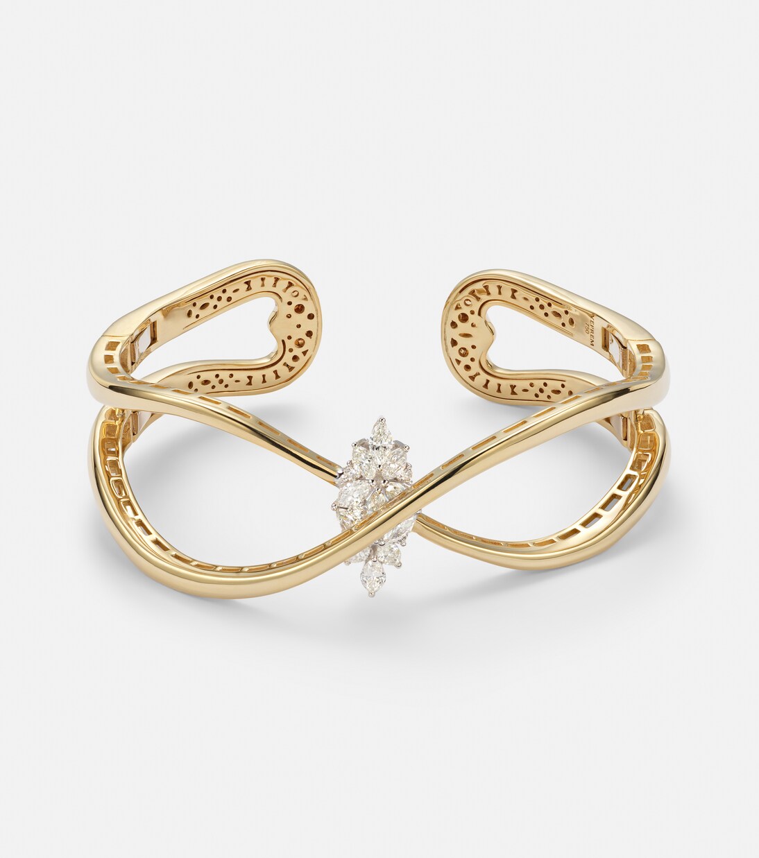 Armreif Golden Strada aus 18kt Gelb- und Weißgold mit Diamanten | Yeprem