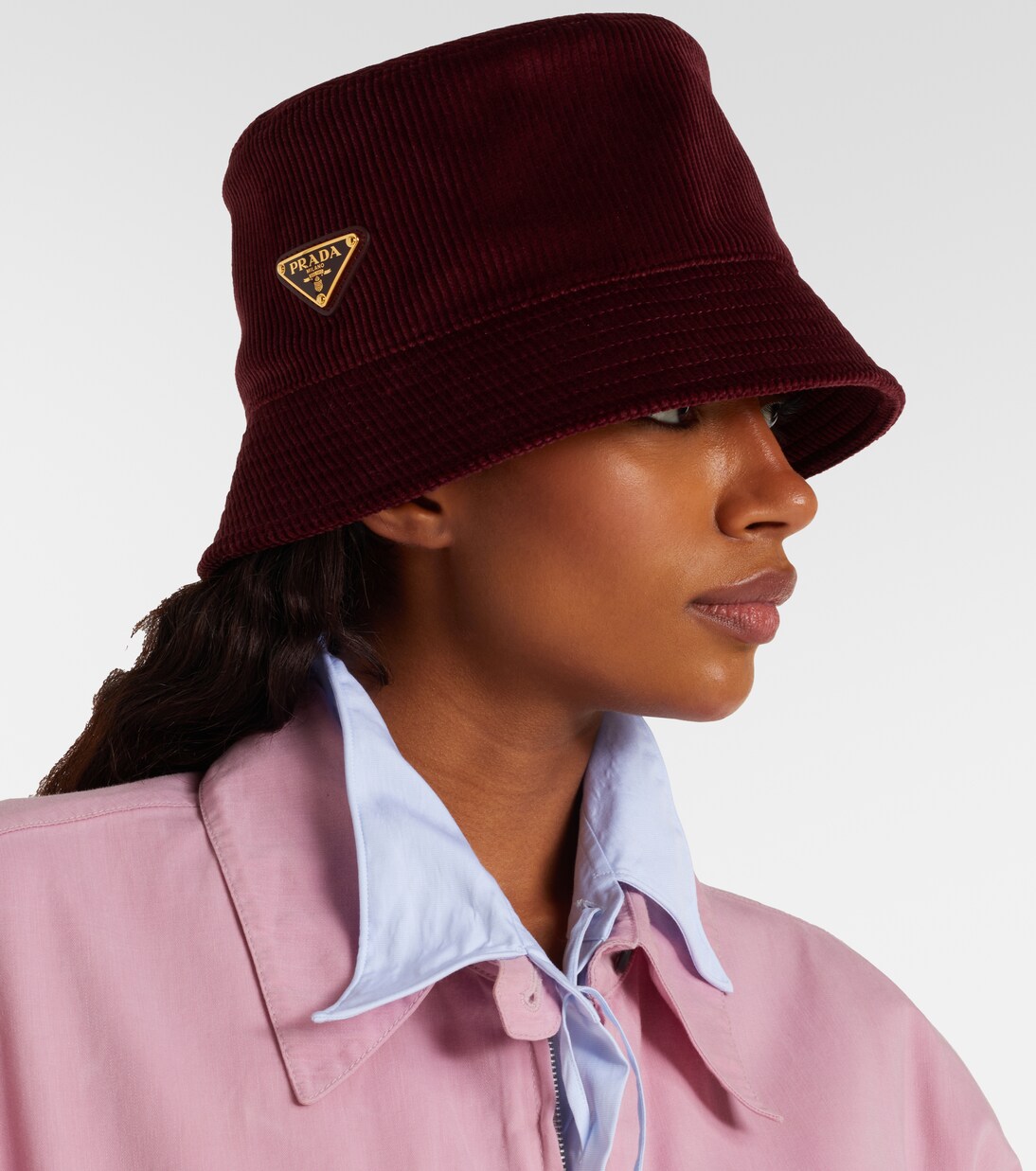 Cotton corduroy bucket hat | Prada