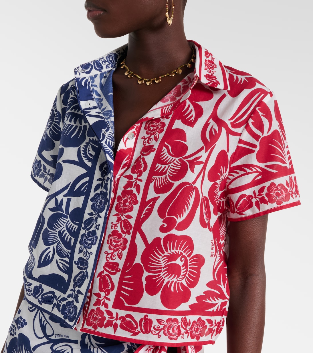 Cashew And Birds cotton shirt | Farm Rio