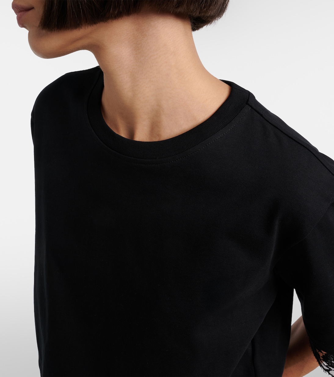 Cotton lace T-shirt | McQueen