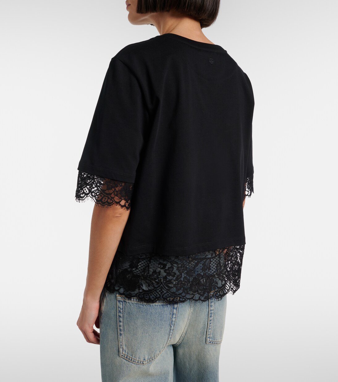 Cotton lace T-shirt | McQueen