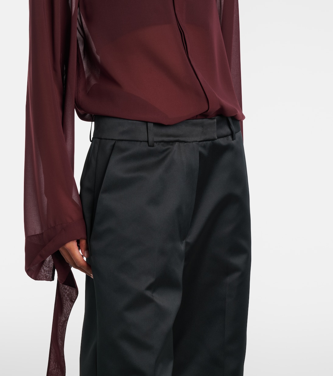 Weite Hose Brickell aus Satin | The Frankie Shop