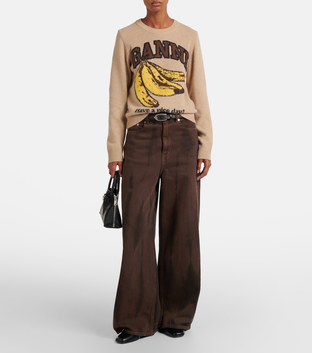 Logo intarsia sweater | Ganni