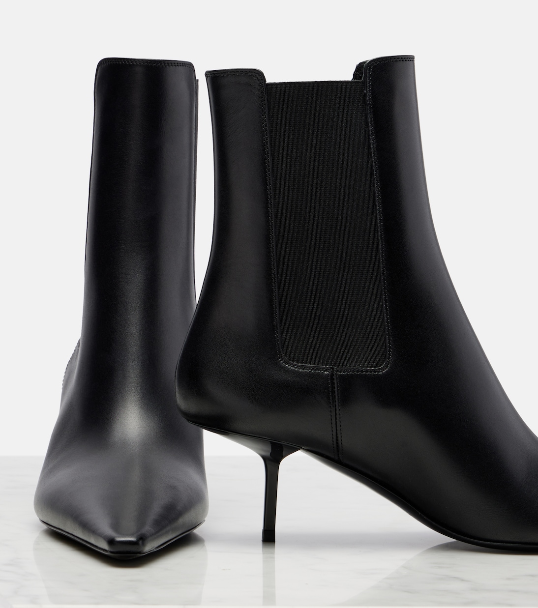 Victoire 55 leather ankle boots | Saint Laurent