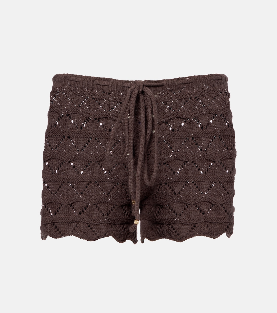 Mina open-knit cotton-blend shorts | Bananhot