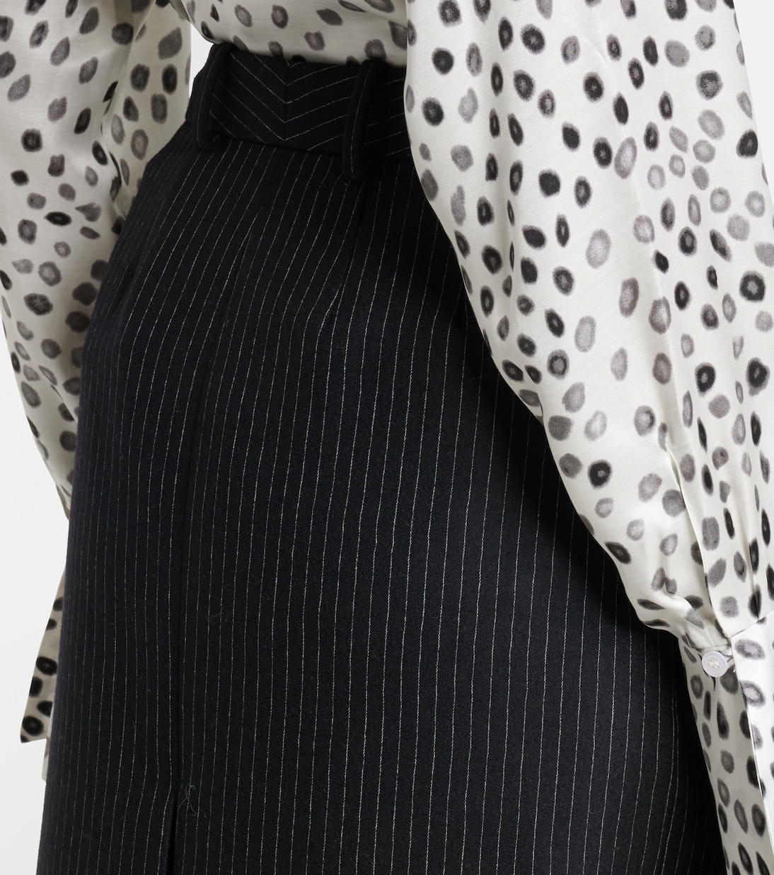 Pinstriped wool-blend pencil skirt | Nina Ricci
