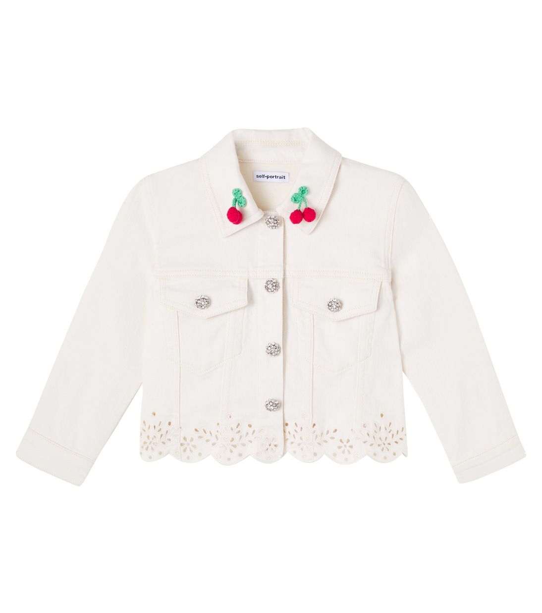 Veste en jean à cristaux | Self-Portrait Kids