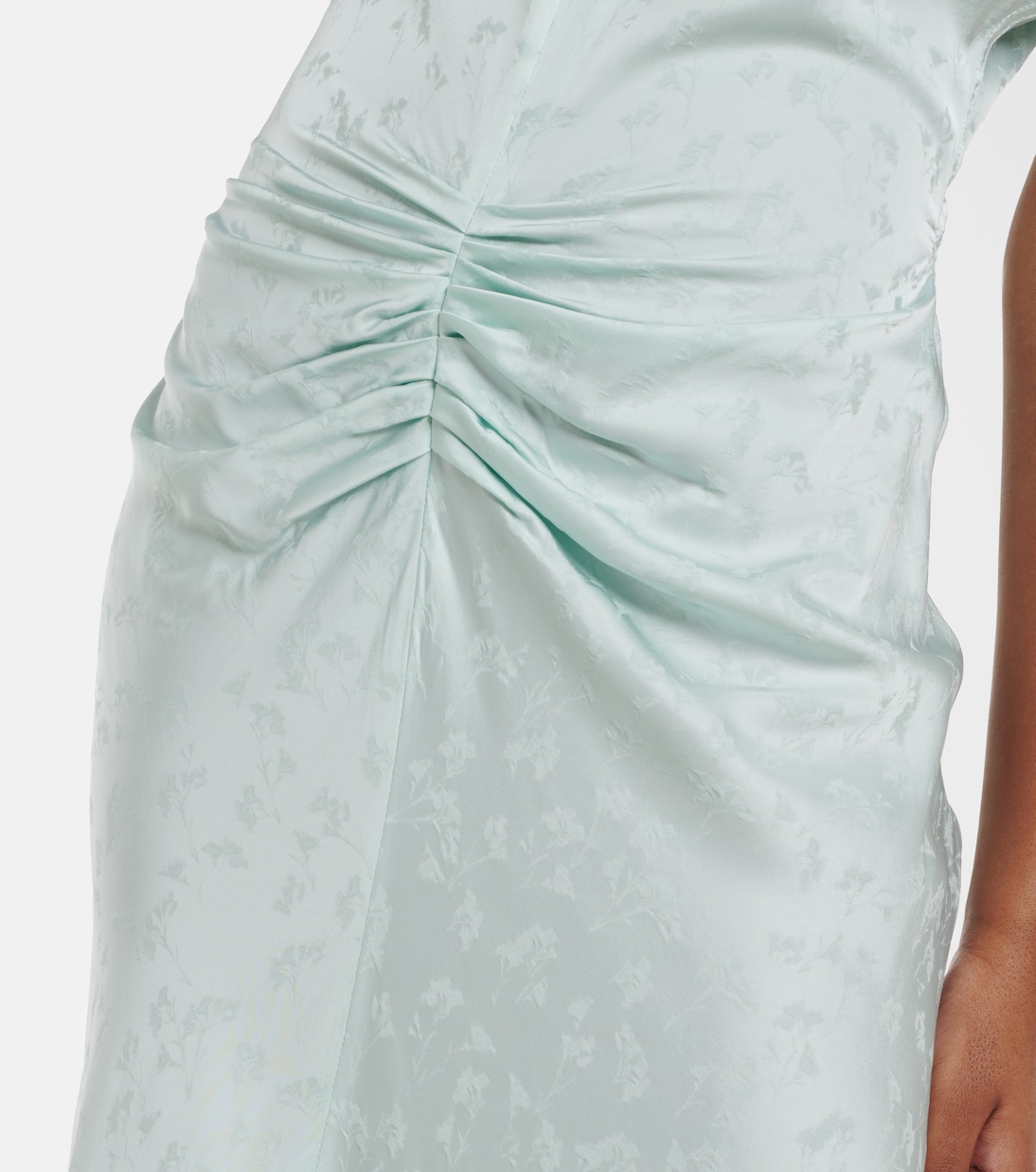 Gathered jacquard midi dress | Victoria Beckham