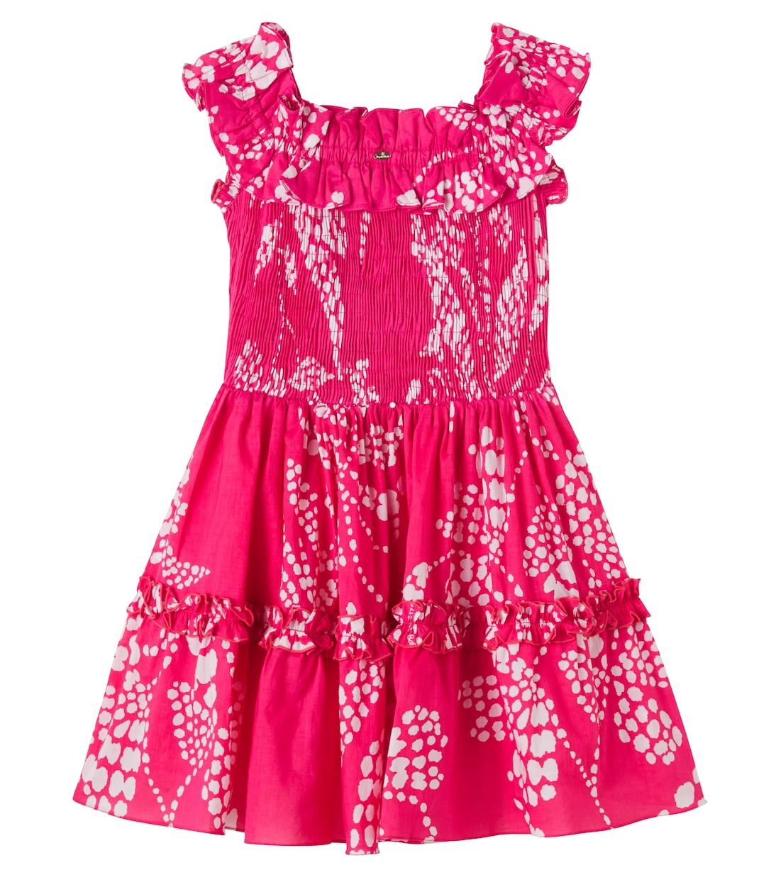 Bedrucktes Kleid Amber aus Baumwolle | Poupette St Barth Kids