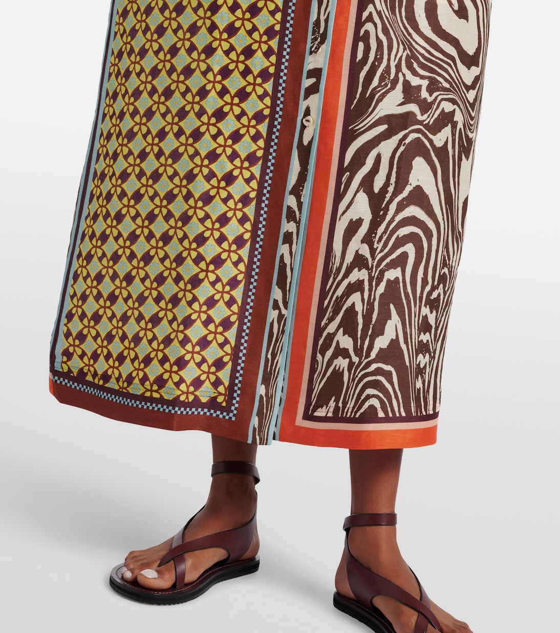 Wilson printed linen and silk shirt dress | Alémais