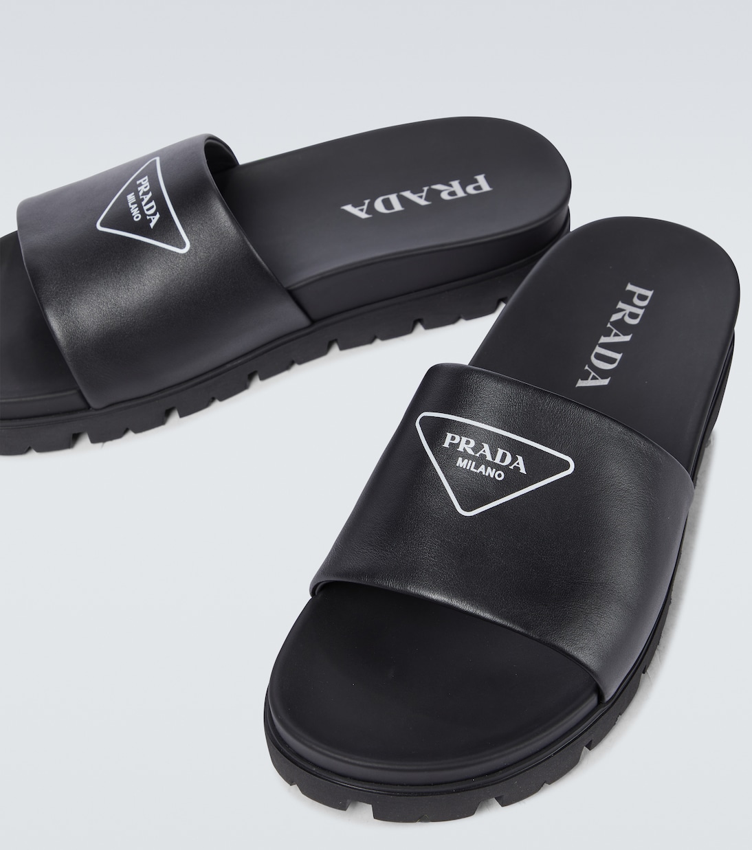 Pantoletten aus Leder | Prada