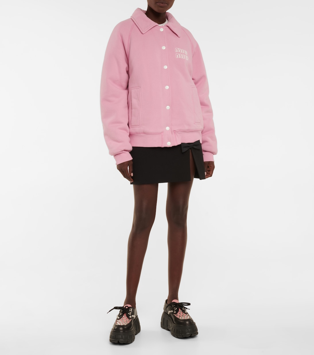 Stringate in pelle con platform | Miu Miu