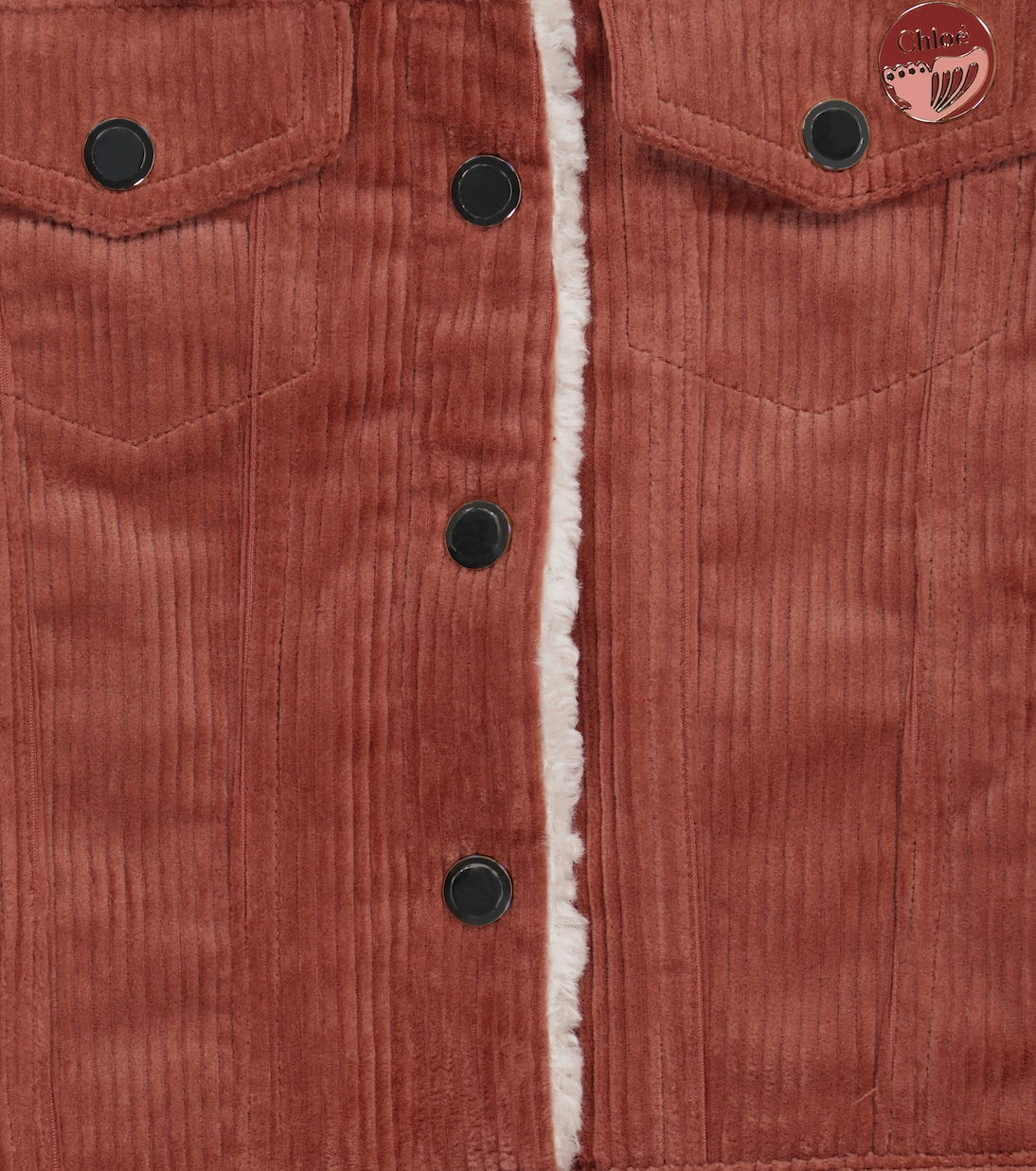 Stretch-cotton corduroy jacket | Chloé Kids