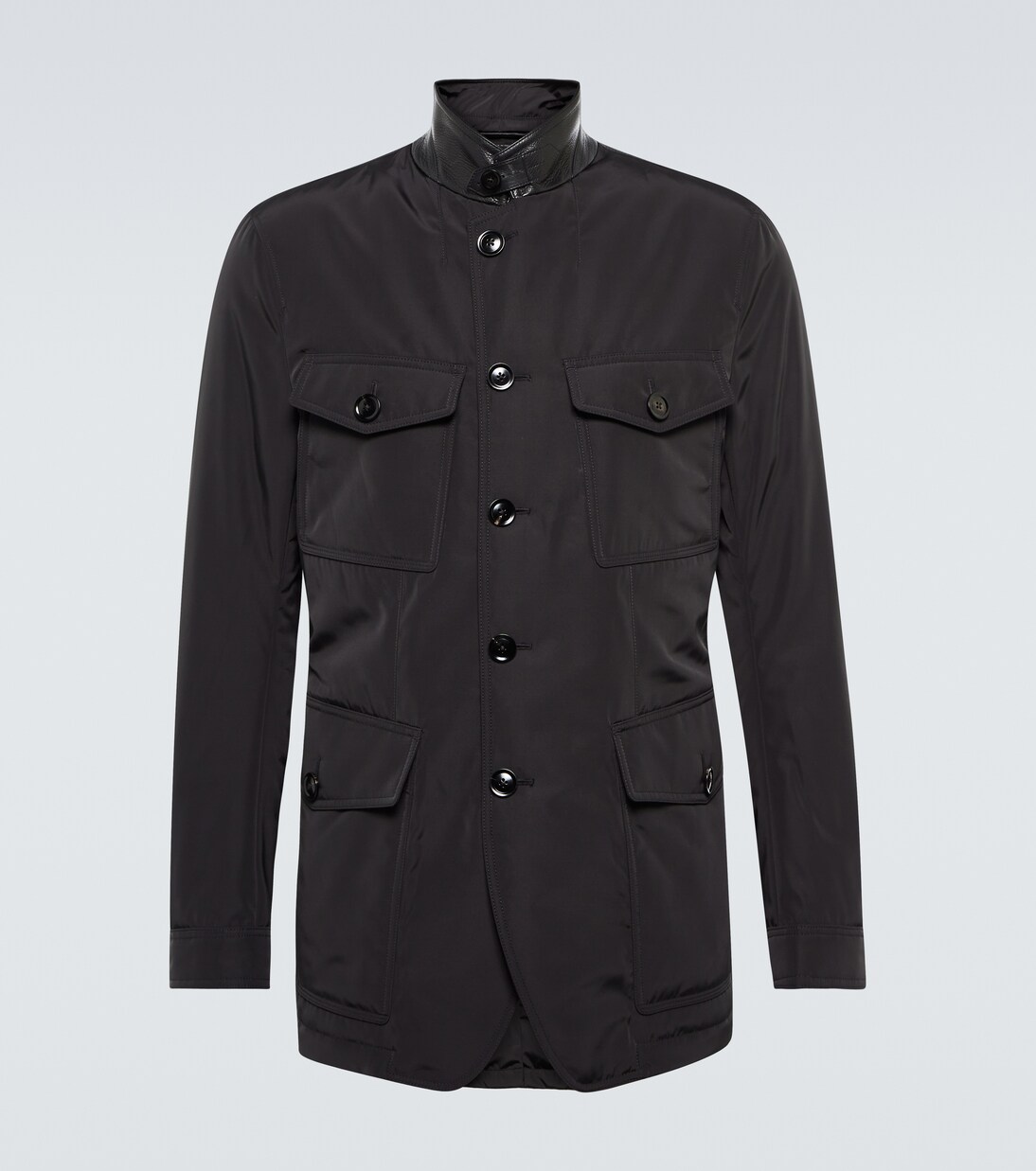Technical raincoat in black Tom Ford Mytheresa
