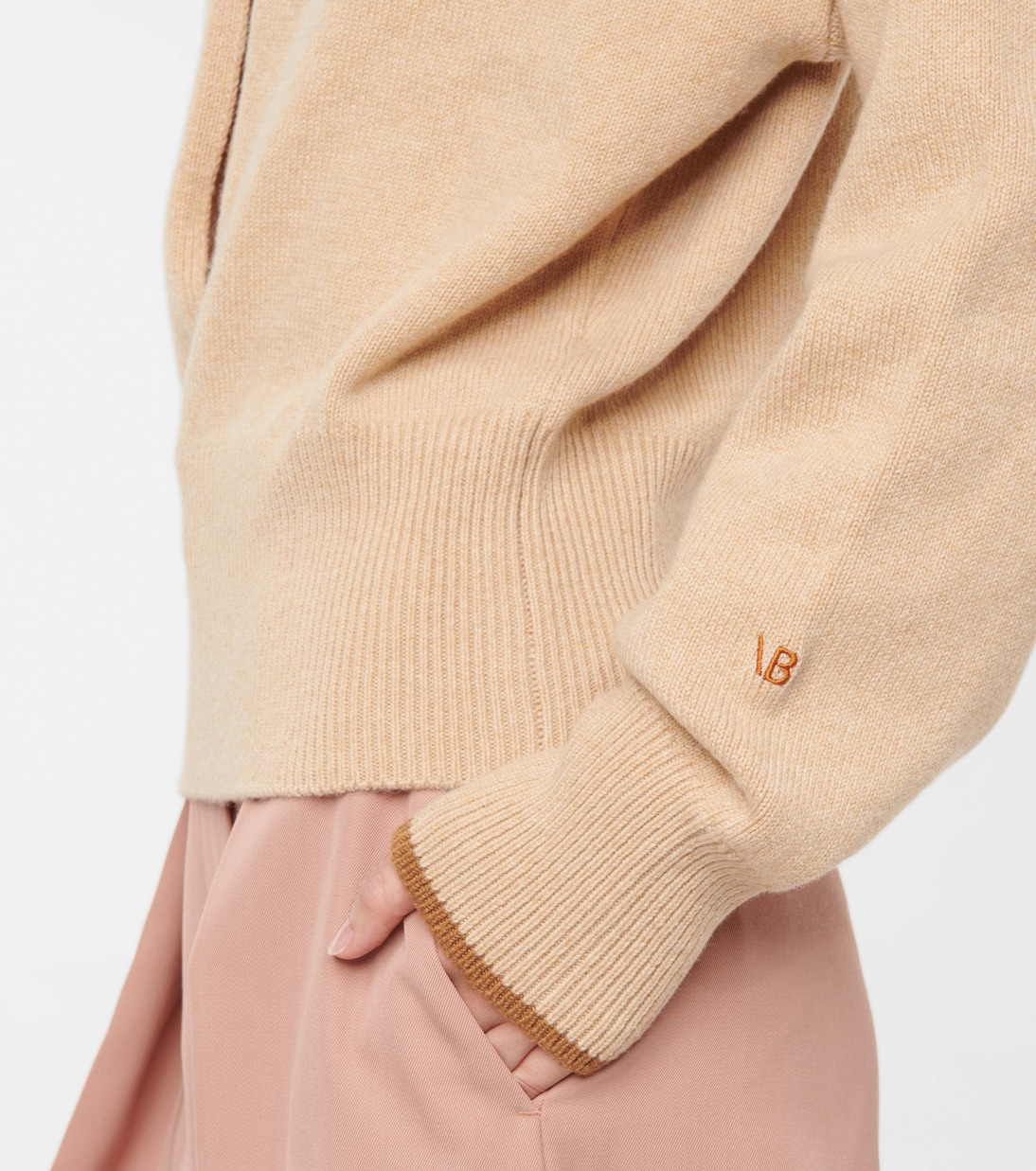 Cutout cashmere-blend knit sweater | Victoria Beckham