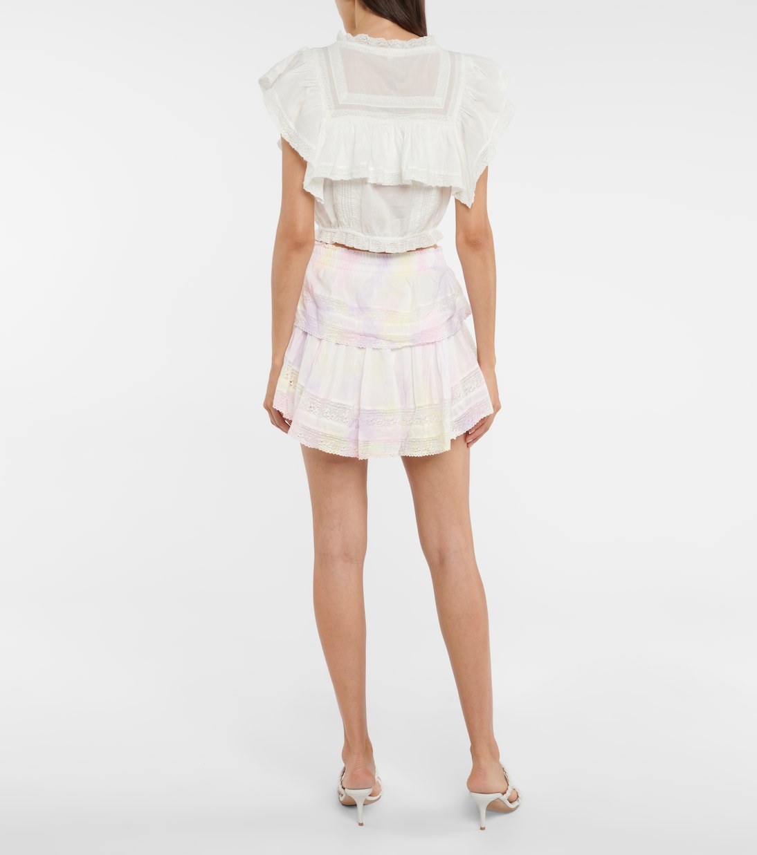 Ruffled cotton miniskirt | LoveShackFancy