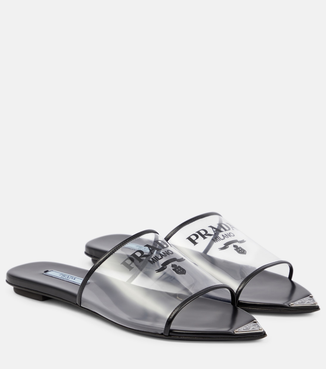 Pantoletten mit Leder | Prada