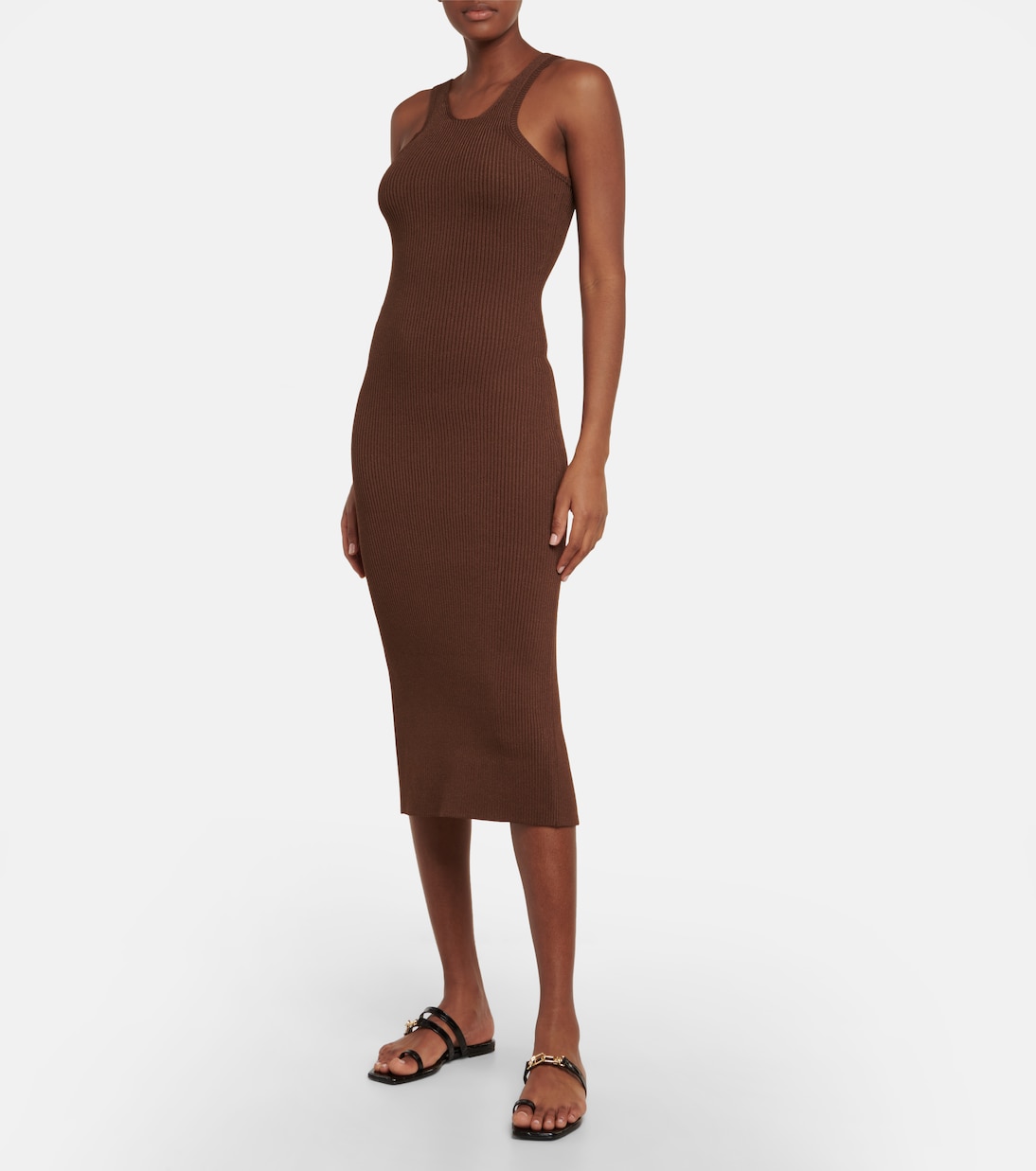 Ribbed-knit tank midi dress | Toteme