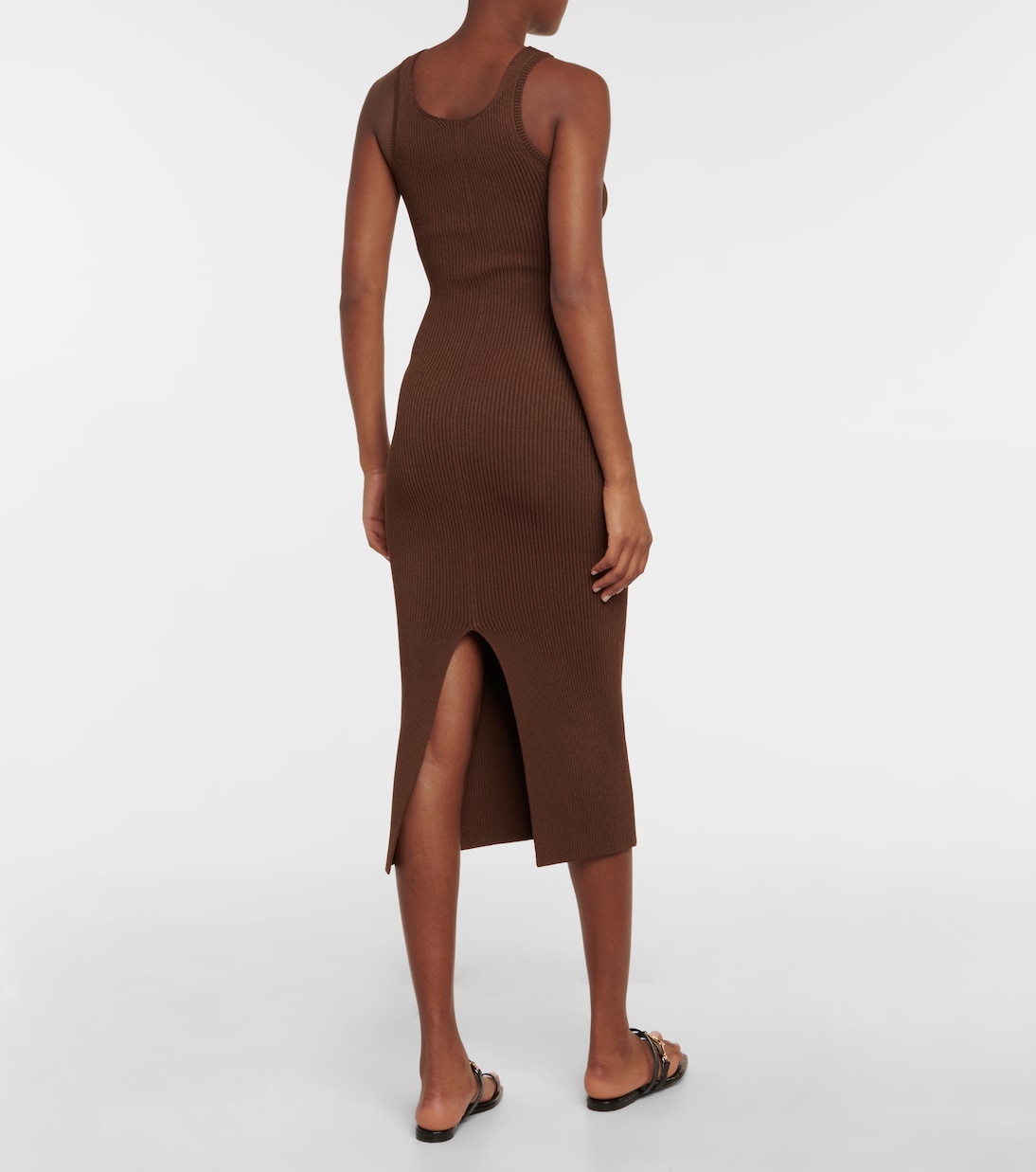 Ribbed-knit tank midi dress | Toteme