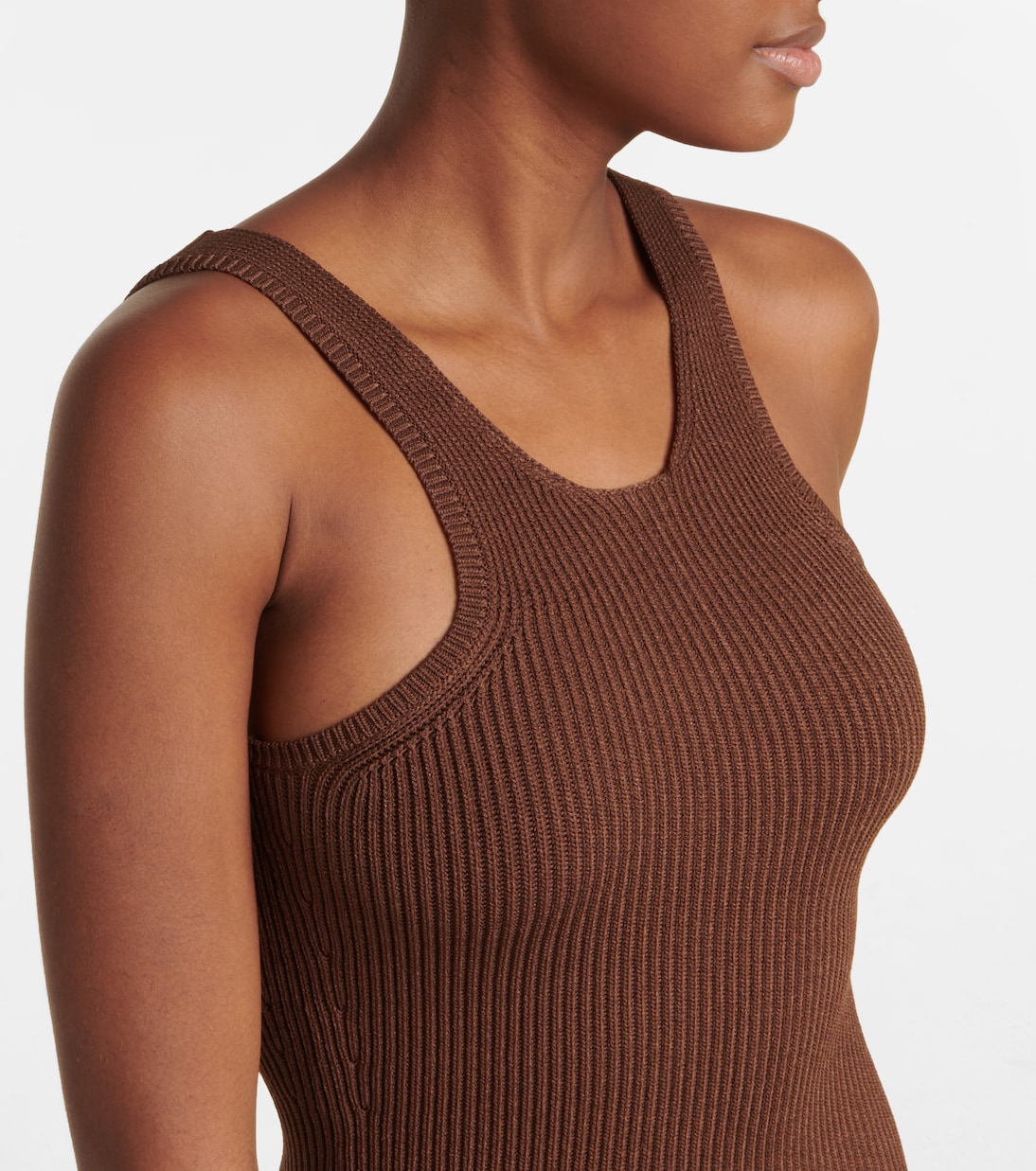 Ribbed-knit tank midi dress | Toteme
