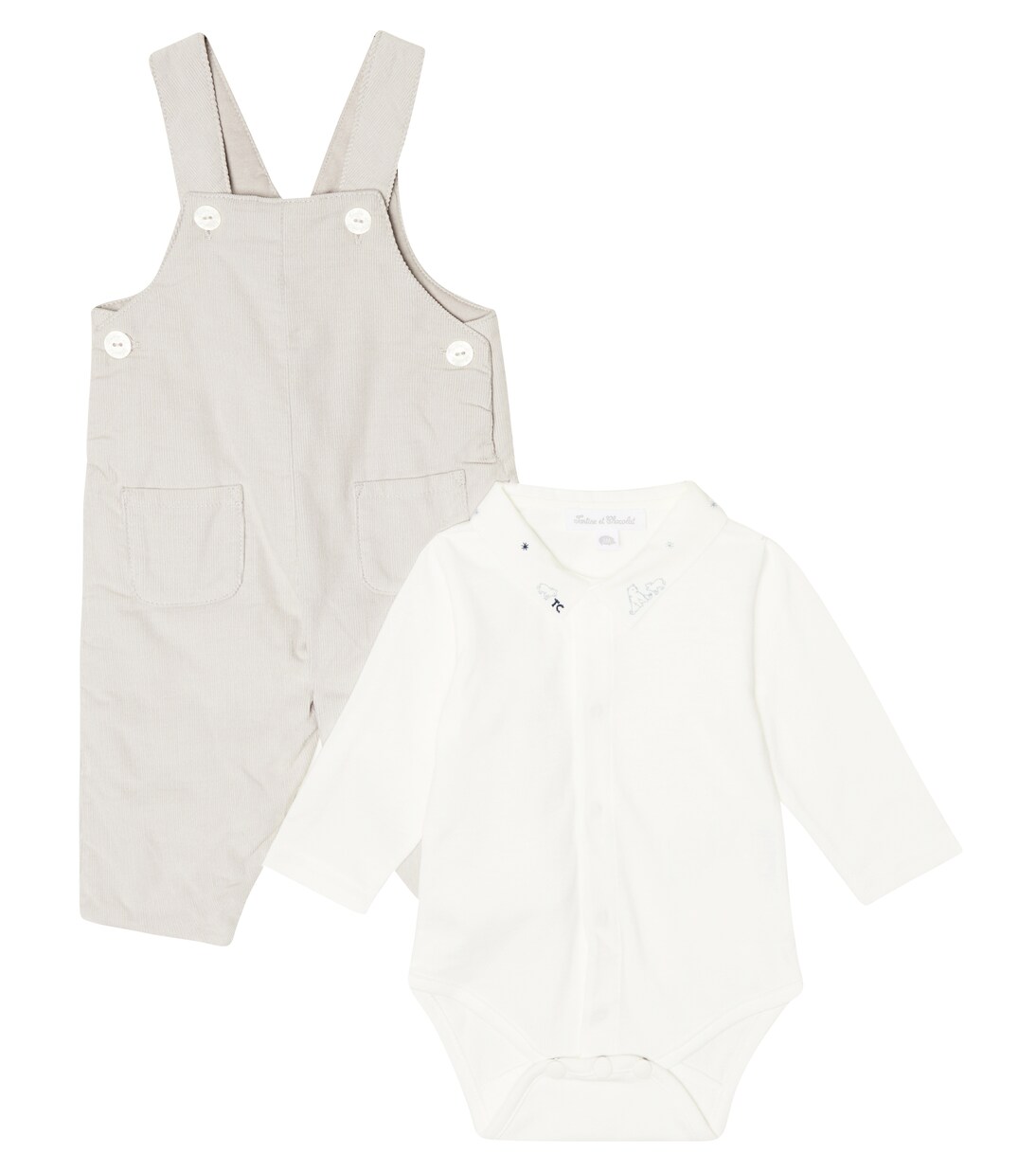 Baby bodysuit and overalls set | Tartine et Chocolat
