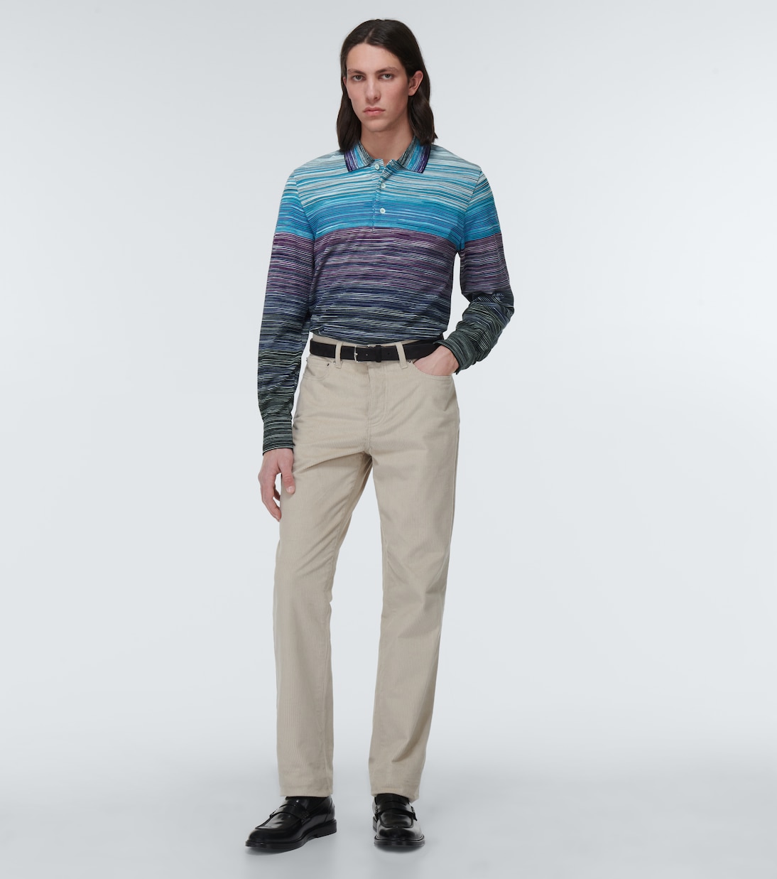 Polo de punto en algodón a rayas | Missoni