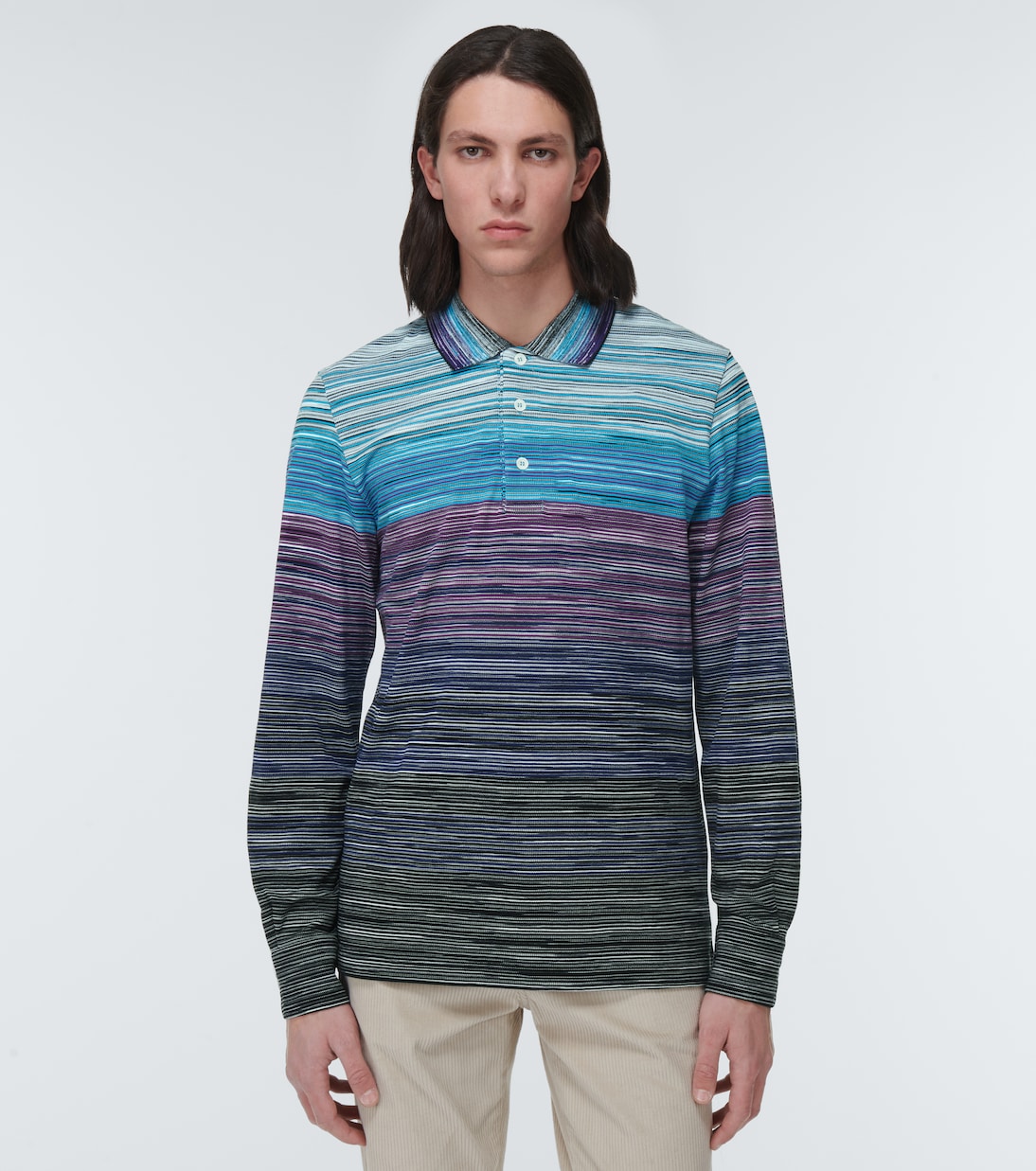 Polo de punto en algodón a rayas | Missoni