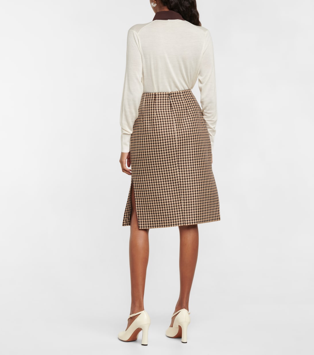 Noah houndstooth pencil skirt | Emilia Wickstead