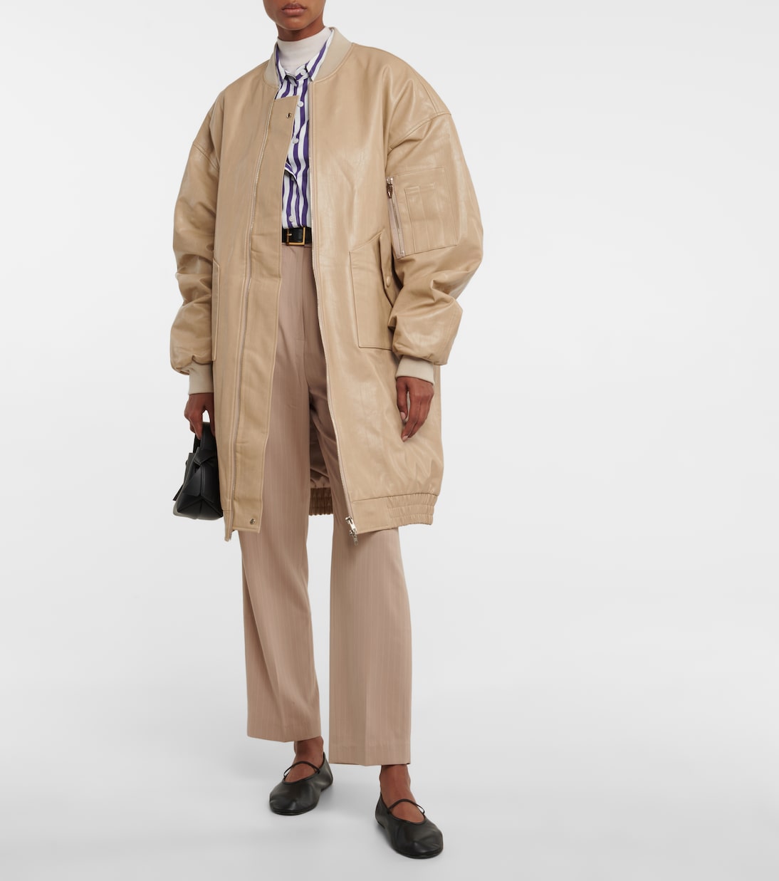 Oversize-Jacke aus Lederimitat | The Frankie Shop
