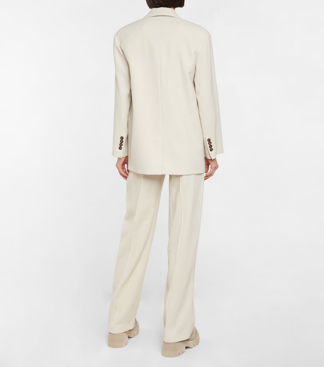 Single-breasted wool-blend blazer | Brunello Cucinelli
