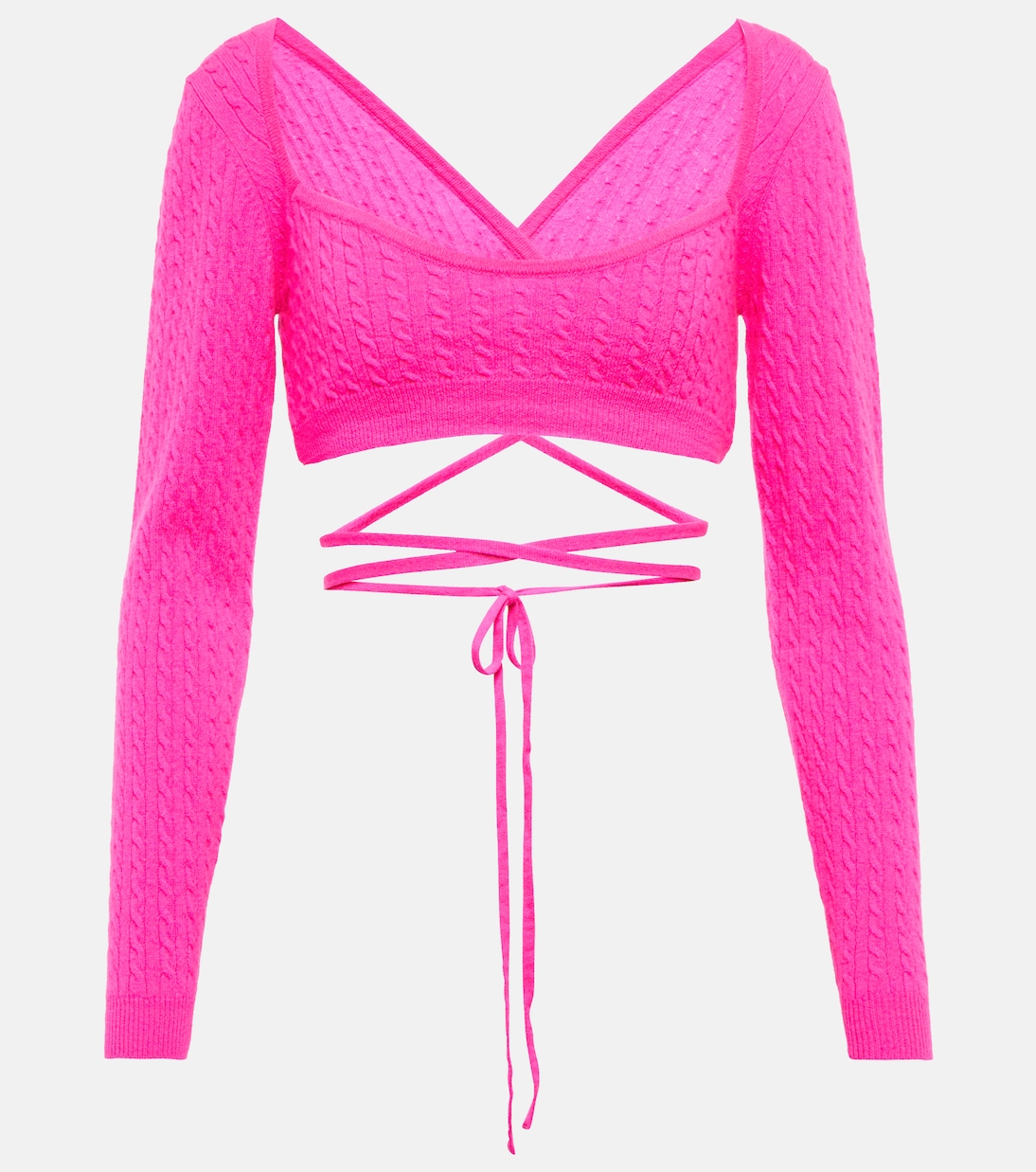 Pullover cropped in lana e cashmere | Patou