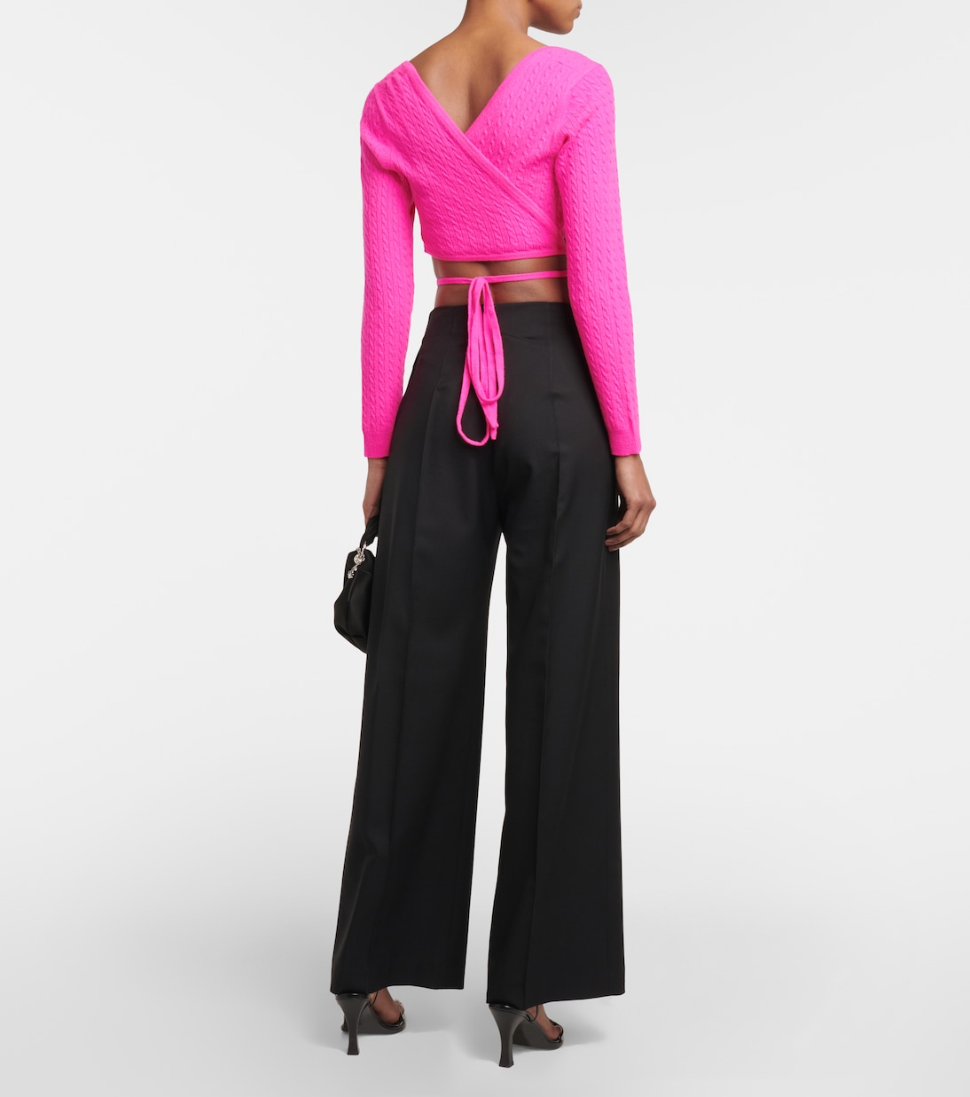 Pullover cropped in lana e cashmere | Patou