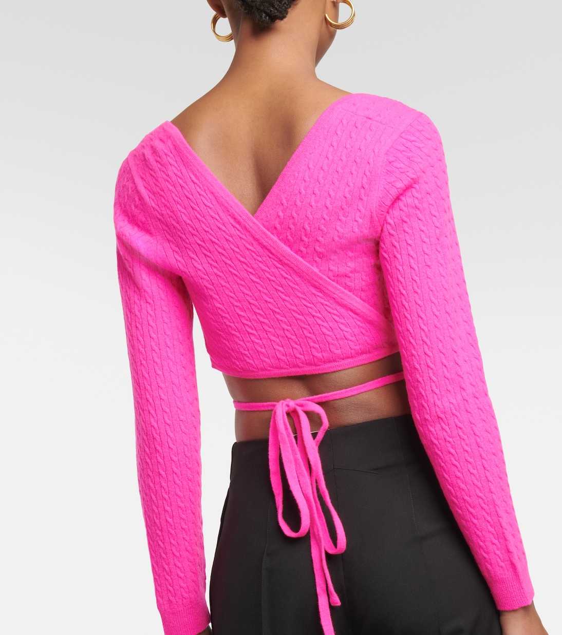Pullover cropped in lana e cashmere | Patou