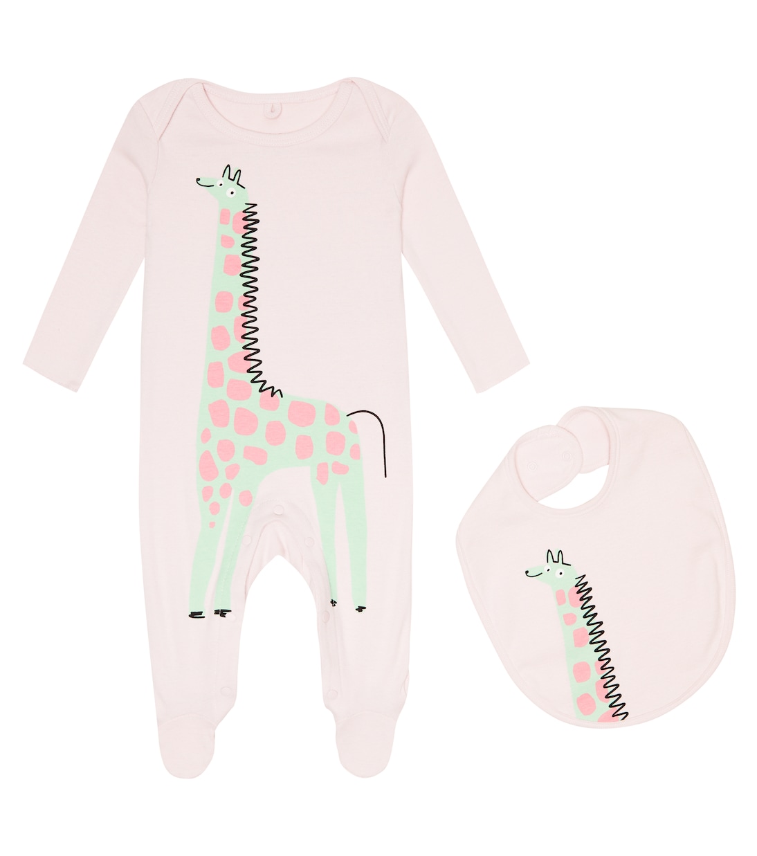 Baby - Set di tutina e bavaglino in cotone | Stella McCartney Kids