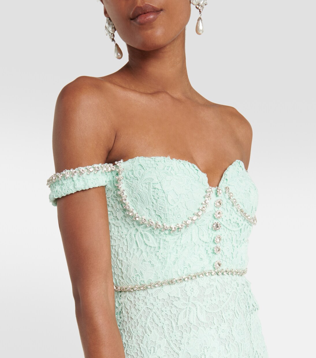 Self portrait lace midi dress hotsell