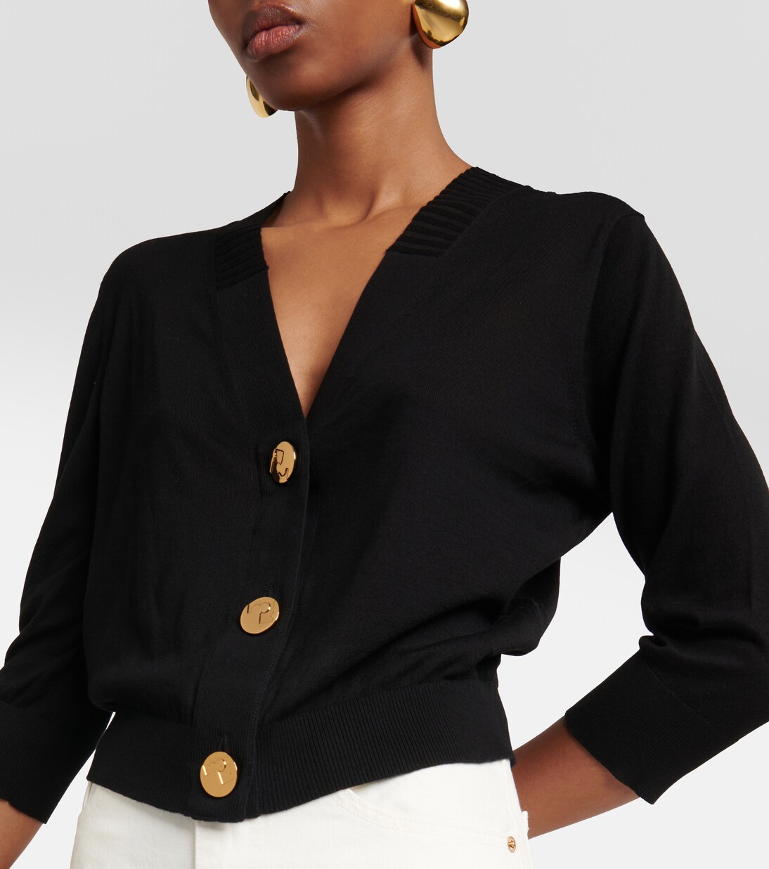 Cropped cotton cardigan | Tory Burch