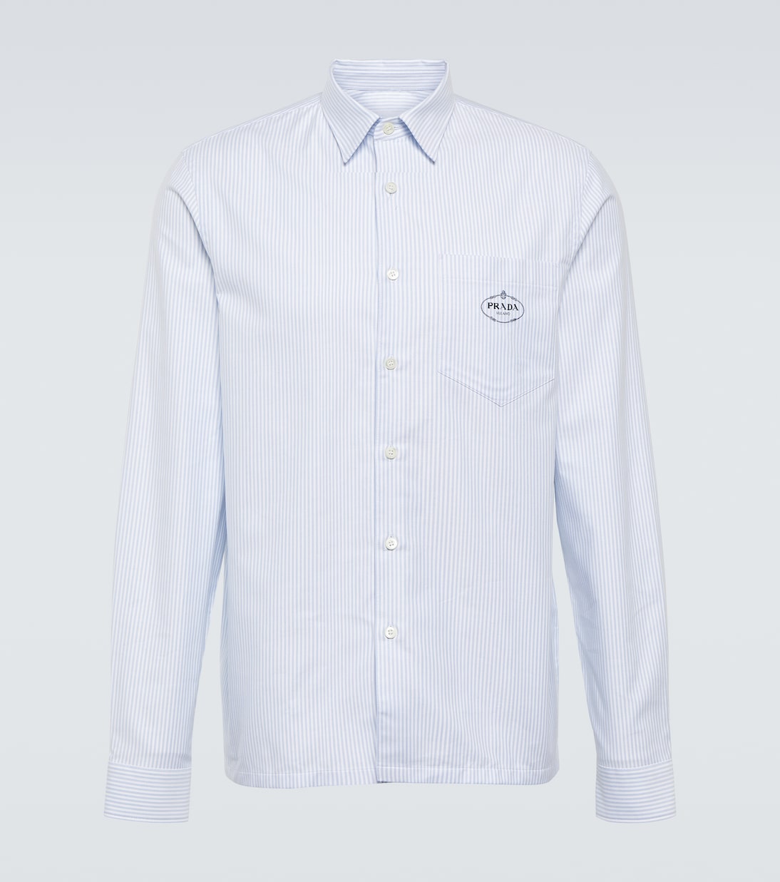 Camicia in popeline di cotone a righe | Prada