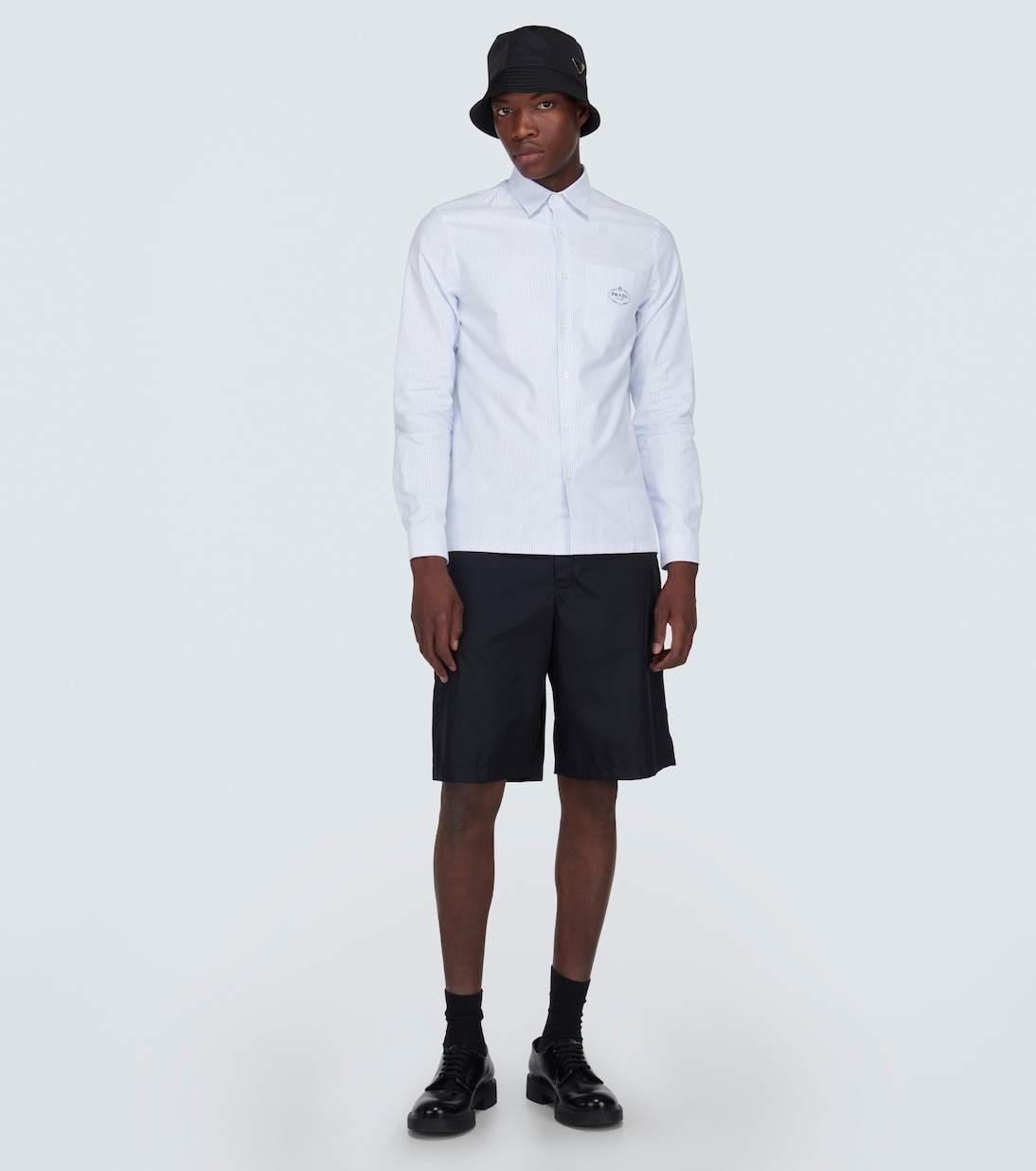 Camicia in popeline di cotone a righe | Prada