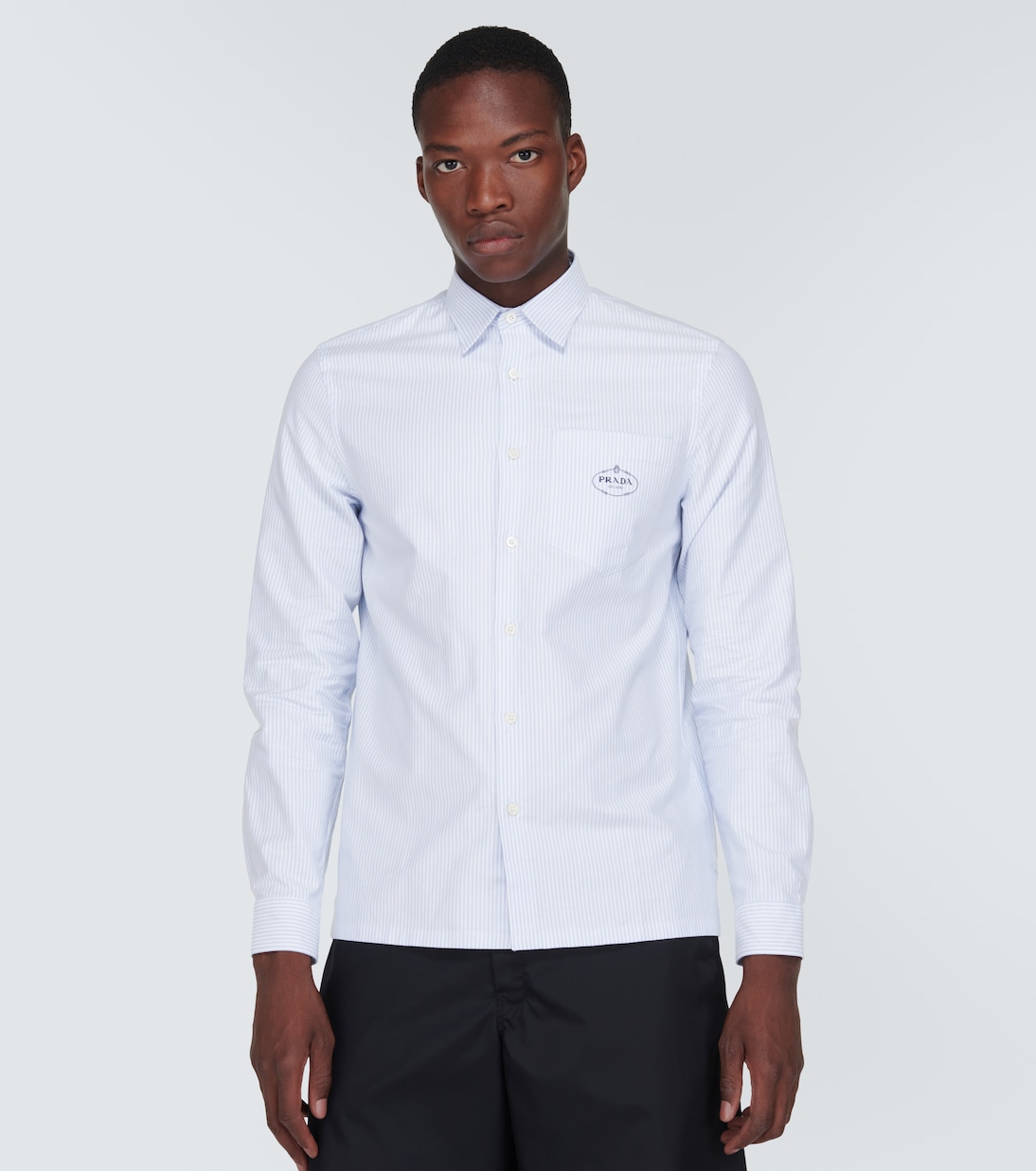 Camicia in popeline di cotone a righe | Prada