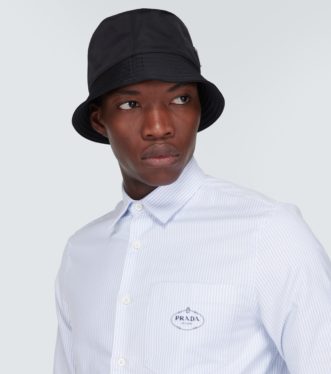 Camicia in popeline di cotone a righe | Prada