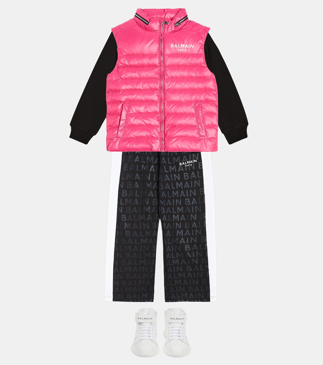 Sudadera de jersey de algodón con logo | Balmain Kids
