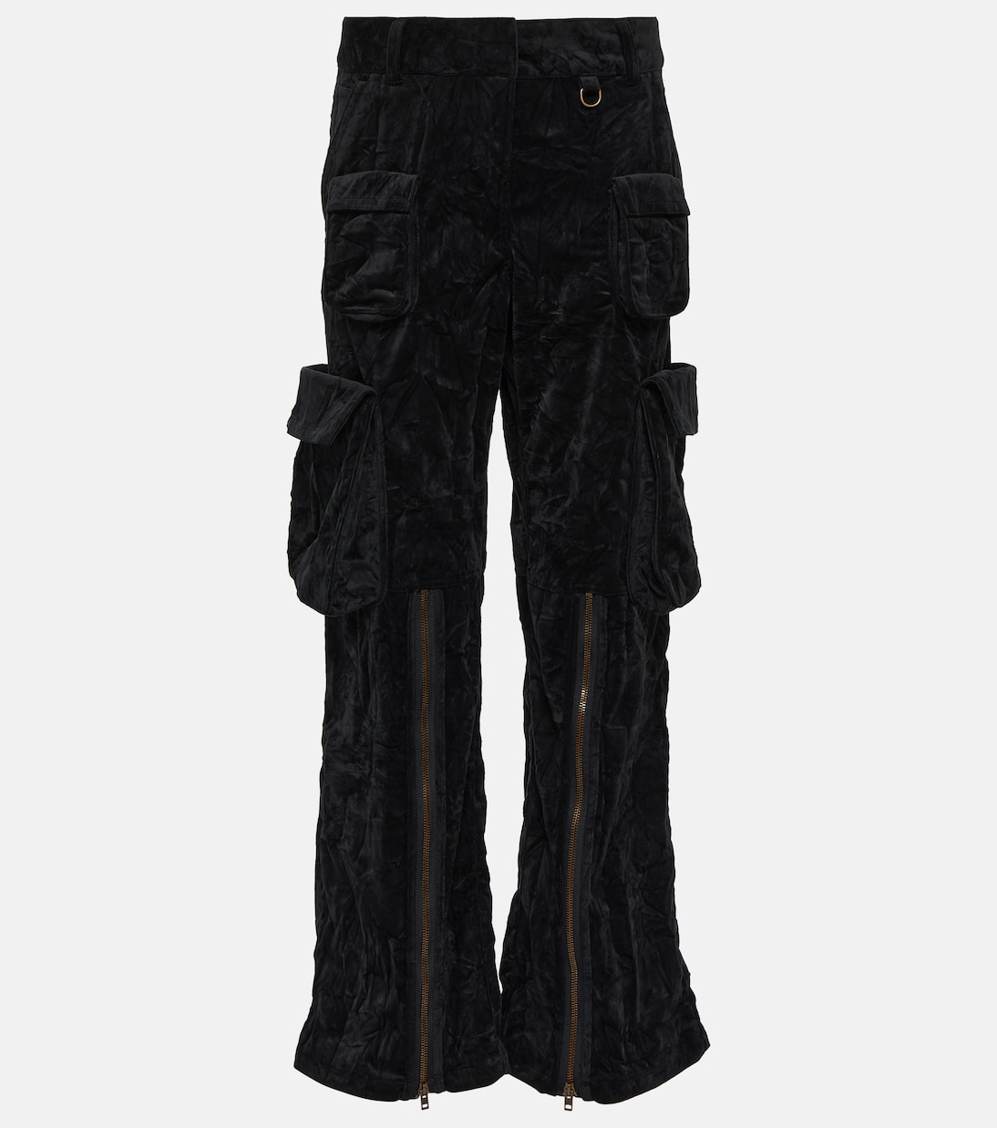 Pantalon cargo à taille mi-haute en velours | Acne Studios