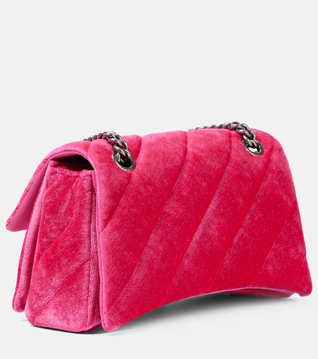 Borsa a spalla Hourglass XS in velluto | Balenciaga