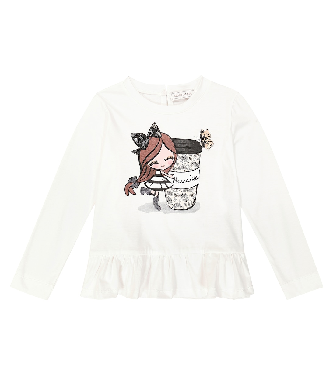 Camicia in jersey di cotone con stampa | Monnalisa